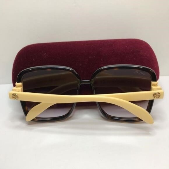 Gucci Tortoise and Yellow Sunglasses main image 4